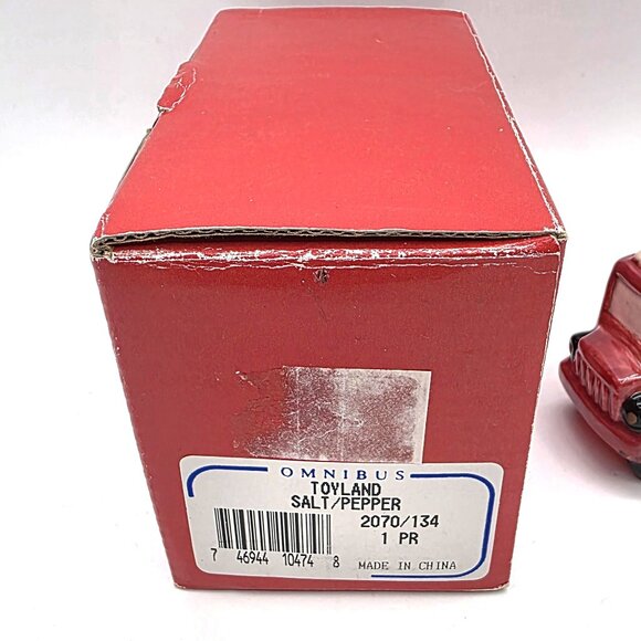Fitz and Floyd Omnibus Toyland Salt & Pepper Shakers Vtg Original Box Never Used - Picture 10 of 11